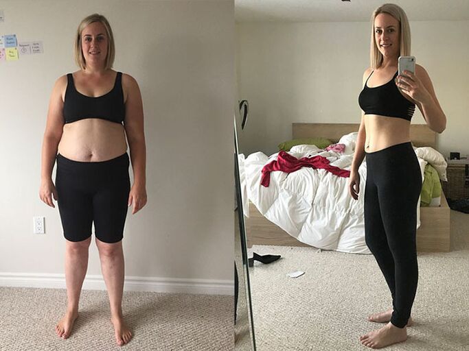 Extreme weight loss before and after a week at home