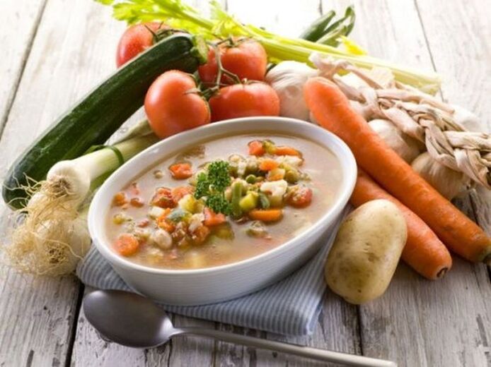 vegetable soup in gastritis