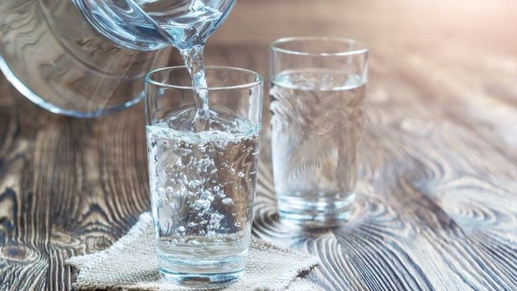 a glass of water for drinking diet