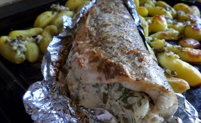 A tasty lunch option for pancreatitis is perch baked in foil